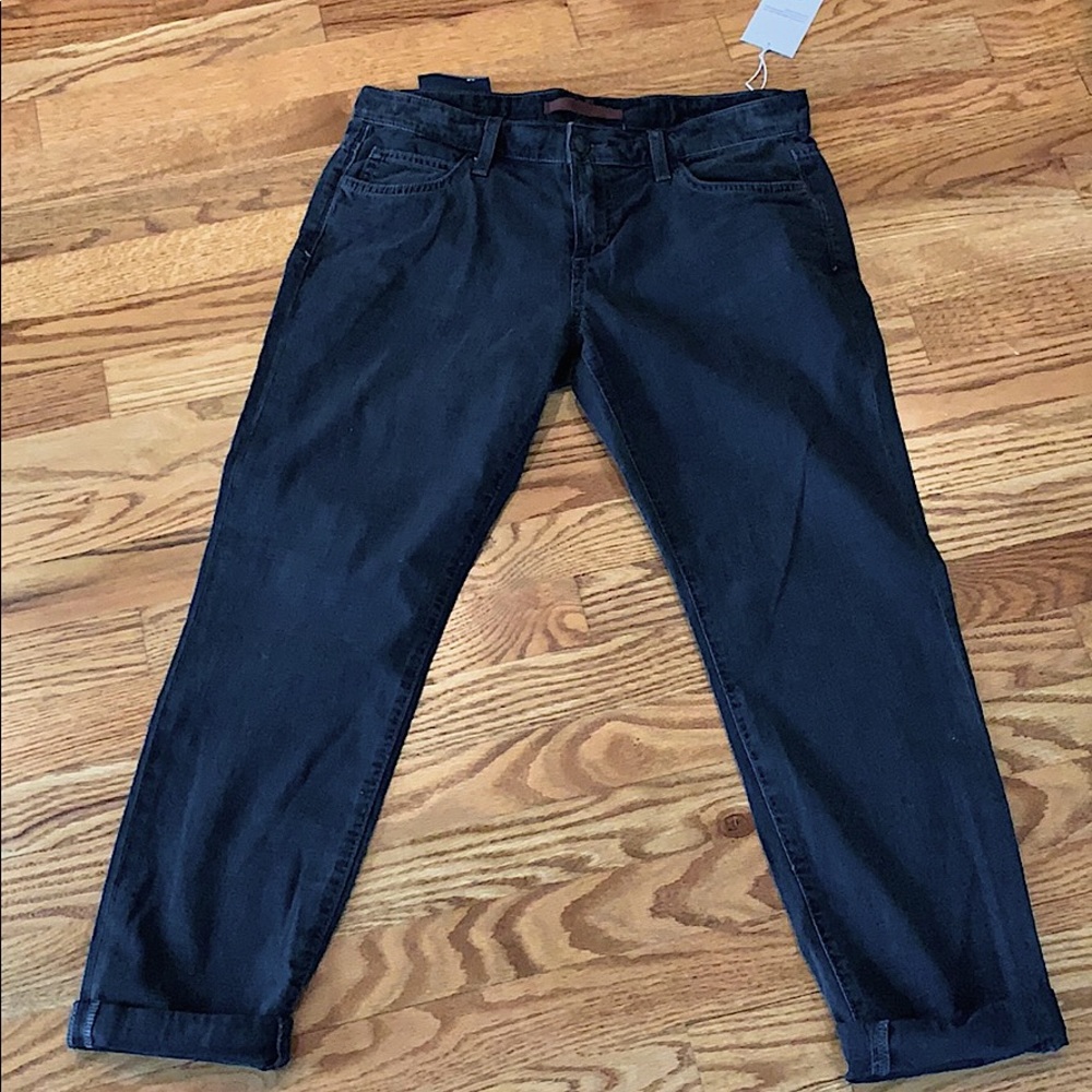 NWT - Joes Jeans washed black rolled crop jeans 25